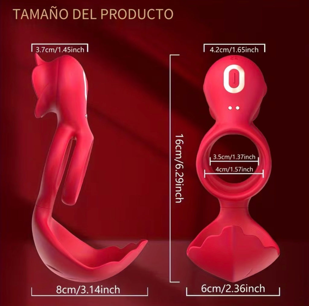 Anillo Vibrador Dual “Rose Touch”