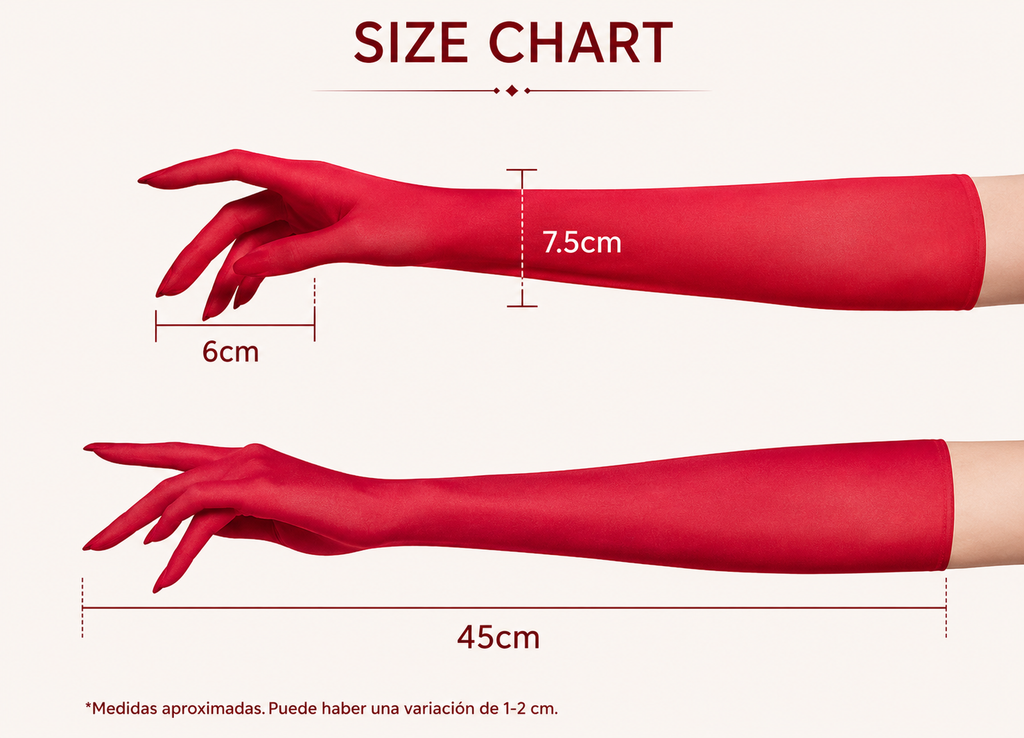 Guantes Largos Rojos