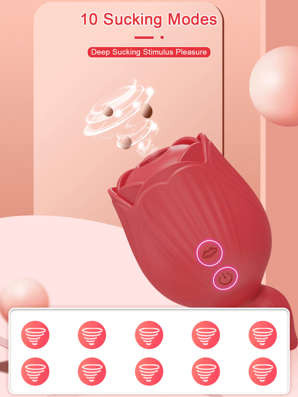 Juguete succionador y lamedor Rosa