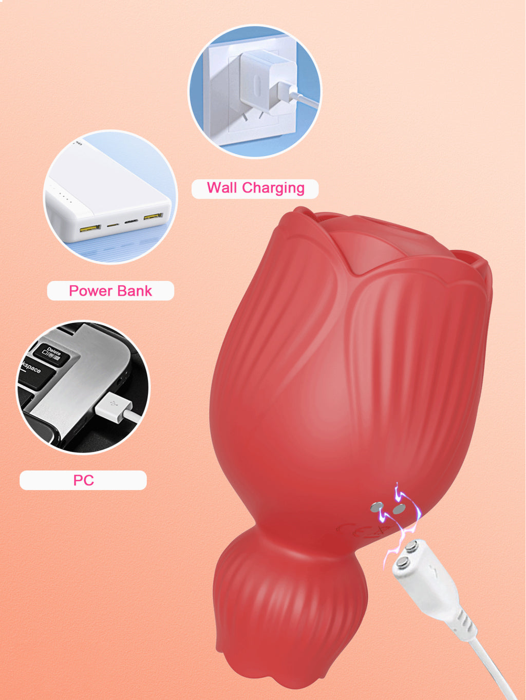 Juguete succionador y lamedor Rosa